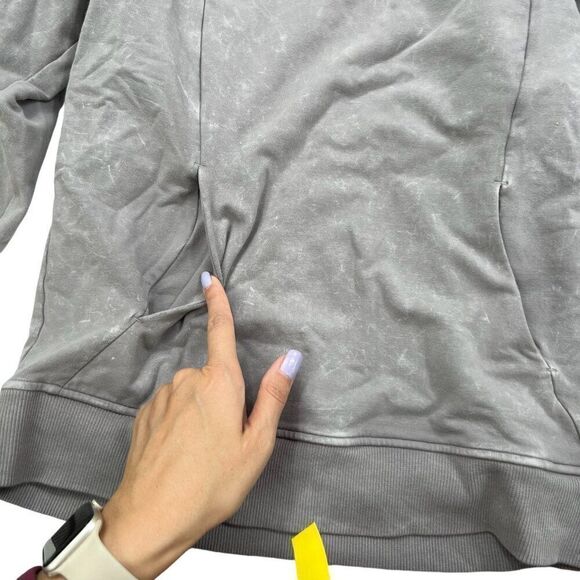 Lululemon Scuba Crew Washed Lunar Rock Grey Size 10 - Picture 6 of 7